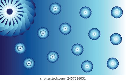Light BLUE vector natural elegant artwork. A completely new color illustration in doodle style with flowers, Vector horizontal template for digital lux business banner, contemporary formal invitation,