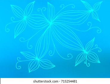 Light BLUE vector natural elegant background. An elegant bright illustration with lines in Natural style. Hand painted design for web, wrapping, wallpaper.