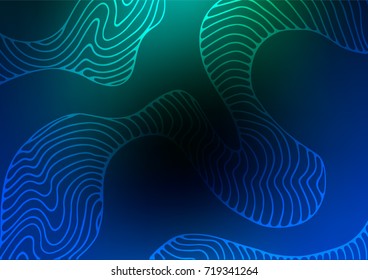 Light BLUE vector natural elegant pattern. A vague abstract illustration with doodles in Indian style. The elegant pattern can be used as a part of a brand book.