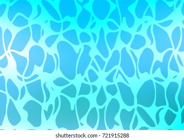 Light BLUE vector natural elegant template. Colorful abstract illustration with lines in Asian style. The pattern can be used for coloring books and pages for kids.