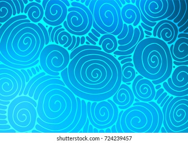 Light BLUE vector natural elegant texture. Sketchy hand drawn doodles on blurred background. A completely new template for your business design.
