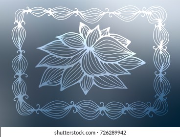 Light BLUE vector natural elegant background. Shining colored illustration with doodles in Zen tangle style. The template can be used as a background for cell phones.
