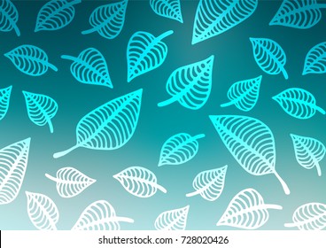 Light BLUE vector natural elegant background. Shining colored illustration with doodles in Zen tangle style. A completely new design for your business.