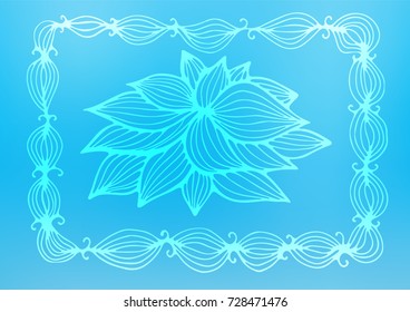 Light BLUE vector natural elegant background. Colorful illustration in abstract style with doodles and Zen tangles. The completely new template can be used for your brand book.