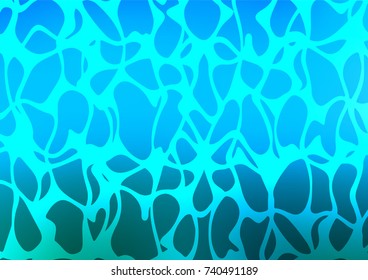 Light BLUE vector natural elegant template. Geometric doodle illustration in Origami style with gradient. The completely new template can be used for your brand book.