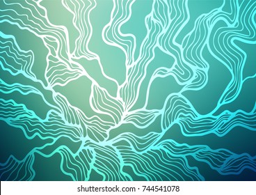 Light BLUE vector natural elegant texture. Decorative shining illustration with doodles on abstract template. A completely new template for your business design.