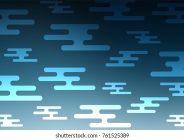 Light BLUE vector natural elegant template. Modern geometrical abstract illustration with doodles. Hand painted design for web, leaflet, textile.