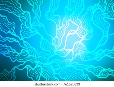 Light BLUE vector natural elegant texture. Blurred decorative design in Indian style with Zen tangles. A completely new design for your business.