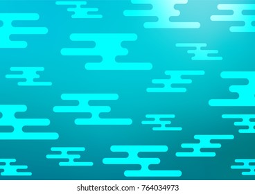 Light BLUE vector natural elegant template. Modern geometrical abstract illustration with doodles. The pattern can be used for heads of websites and designs.