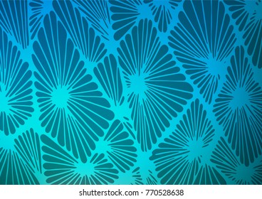 Light BLUE vector natural elegant background. Creative illustration in blurred style with doodles and Zen tangles. The completely new template can be used for your brand book.