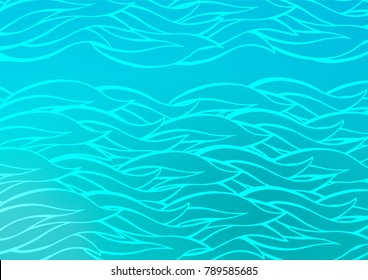 Light BLUE vector natural elegant pattern. A completely new color illustration in doodle style. The completely new template can be used for your brand book.