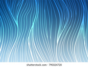Light BLUE vector natural elegant texture. A completely new color illustration in doodle style. The pattern can be used for coloring books and pages for kids.