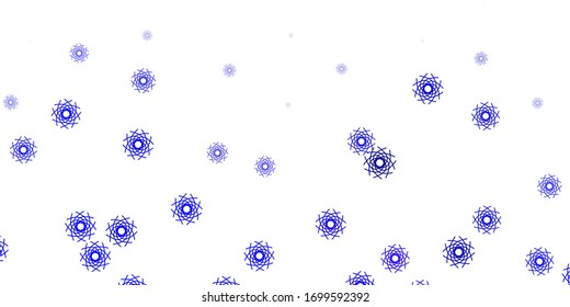Light BLUE vector natural layout with flowers. Colorful flowers in natural style on simple background. Pattern for website designs.