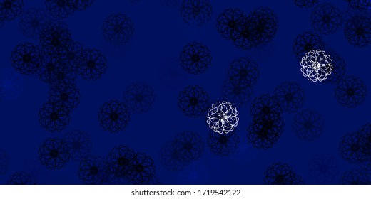 Leichte BLAU-Vektorgrafik mit Blumen. Abstrakte Illustration mit Blumen im Origami-Stil. Kluges Design für Broschüren, Bücher.