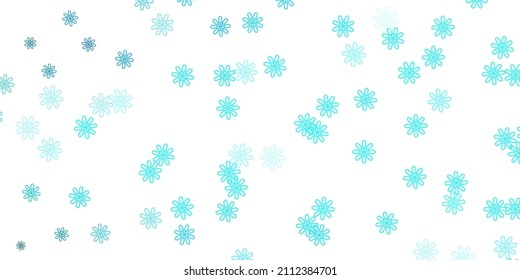 Light BLUE vector natural layout with flowers. Illustration with abstract colorful flowers with gradient. Smart design for leaflets, books.