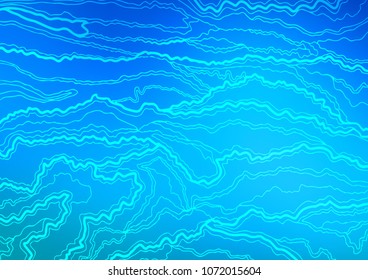 Light BLUE vector natural scribbled abstract line template. Decorative shining illustration with doodles on abstract template. The pattern can be used for wallpapers and coloring books.