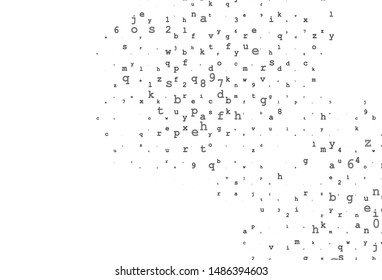 Light BLUE vector pattern with ABC symbols. Colored alphabet signs with gradient on white background. The pattern can be used for school, grammar websites.