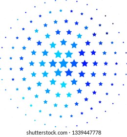 Light BLUE vector pattern with abstract stars. Shining colorful illustration with small and big stars. Pattern for wrapping gifts.