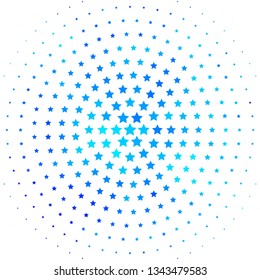 Light BLUE vector pattern with abstract stars. Colorful illustration with abstract gradient stars. Best design for your ad, poster, banner.