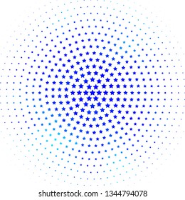 Light BLUE vector pattern with abstract stars. Colorful illustration with abstract gradient stars. Theme for cell phones.