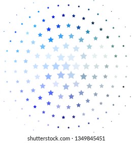 Light BLUE vector pattern with abstract stars. Colorful illustration in abstract style with gradient stars. Design for your business promotion.