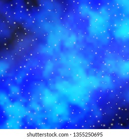 Light BLUE vector pattern with abstract stars. Decorative illustration with stars on abstract template. Pattern for new year ad, booklets.