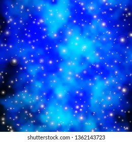 Light BLUE vector pattern with abstract stars. Colorful illustration with abstract gradient stars. Pattern for wrapping gifts.