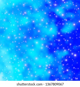 Light BLUE vector pattern with abstract stars. Shining colorful illustration with small and big stars. Design for your business promotion.