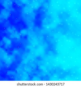 Light BLUE vector pattern with abstract stars. Decorative illustration with stars on abstract template. Best design for your ad, poster, banner.