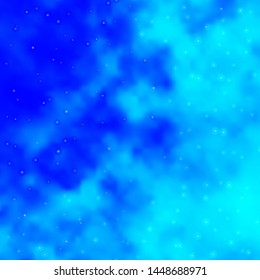 Light BLUE vector pattern with abstract stars. Shining colorful illustration with small and big stars. Pattern for websites, landing pages.