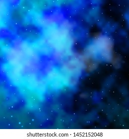 Light BLUE vector pattern with abstract stars. Colorful illustration with abstract gradient stars. Pattern for wrapping gifts.