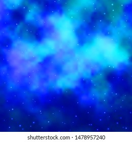 Light BLUE vector pattern with abstract stars. Colorful illustration in abstract style with gradient stars. Best design for your ad, poster, banner.