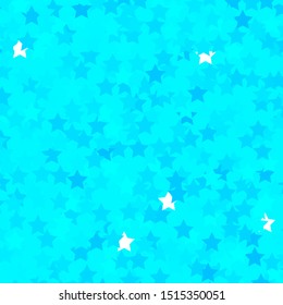 Light BLUE vector pattern with abstract stars. Shining colorful illustration with small and big stars. Best design for your ad, poster, banner.