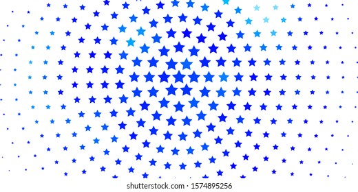 Light BLUE vector pattern with abstract stars. Decorative illustration with stars on abstract template. Pattern for websites, landing pages.