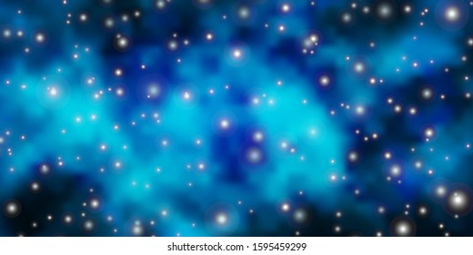 Light BLUE vector pattern with abstract stars. Decorative illustration with stars on abstract template. Pattern for websites, landing pages.