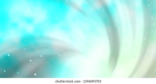 Light BLUE vector pattern with abstract stars. Decorative illustration with stars on abstract template. Theme for cell phones.