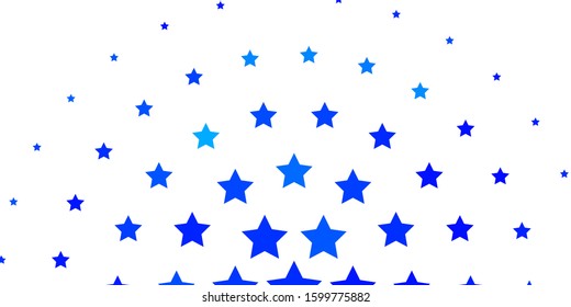 Light BLUE vector pattern with abstract stars. Blur decorative design in simple style with stars. Design for your business promotion.