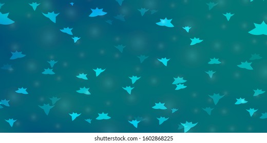 Light BLUE vector pattern with abstract stars. Blur decorative design in simple style with stars. Best design for your ad, poster, banner.