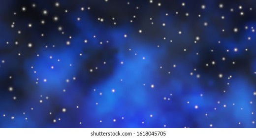 Light BLUE vector pattern with abstract stars. Decorative illustration with stars on abstract template. Theme for cell phones.