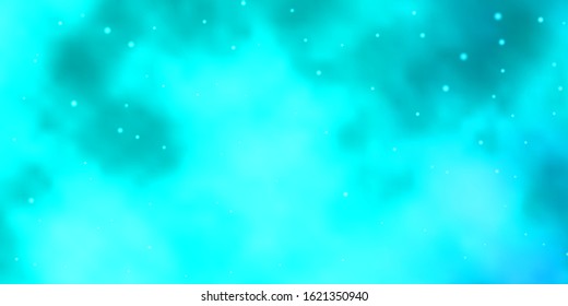Light BLUE vector pattern with abstract stars. Modern geometric abstract illustration with stars. Best design for your ad, poster, banner.