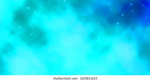 Light BLUE vector pattern with abstract stars. Blur decorative design in simple style with stars. Pattern for wrapping gifts.