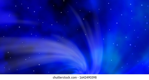 Light BLUE vector pattern with abstract stars. Colorful illustration in abstract style with gradient stars. Pattern for new year ad, booklets.