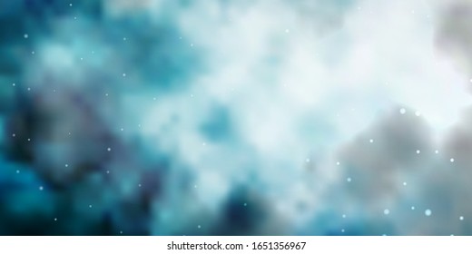 Light BLUE vector pattern with abstract stars. Decorative illustration with stars on abstract template. Theme for cell phones.