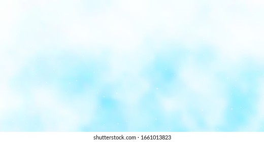 Light BLUE vector pattern with abstract stars. Colorful illustration with abstract gradient stars. Best design for your ad, poster, banner.