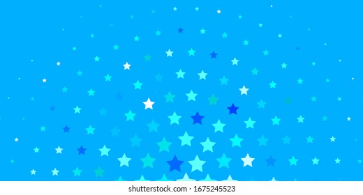 Light BLUE vector pattern with abstract stars. Colorful illustration with abstract gradient stars. Pattern for websites, landing pages.