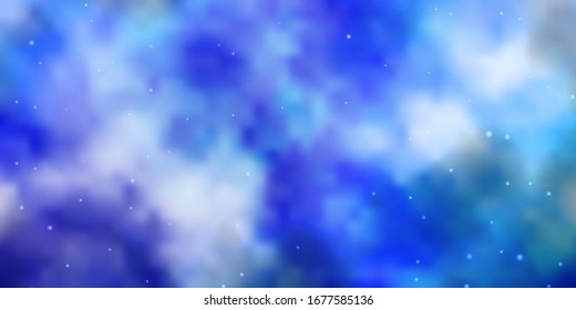Light BLUE vector pattern with abstract stars. Colorful illustration with abstract gradient stars. Design for your business promotion.