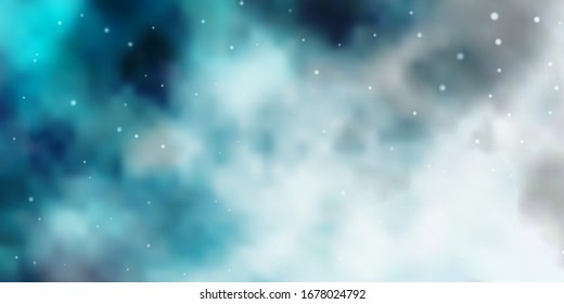 Light BLUE vector pattern with abstract stars. Decorative illustration with stars on abstract template. Theme for cell phones.