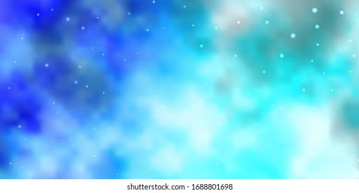 Light BLUE vector pattern with abstract stars. Modern geometric abstract illustration with stars. Pattern for new year ad, booklets.