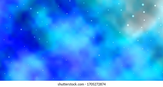 Light BLUE vector pattern with abstract stars. Colorful illustration in abstract style with gradient stars. Pattern for websites, landing pages.