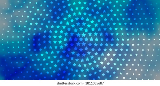 Light BLUE vector pattern with abstract stars. Modern geometric abstract illustration with stars. Pattern for websites, landing pages.